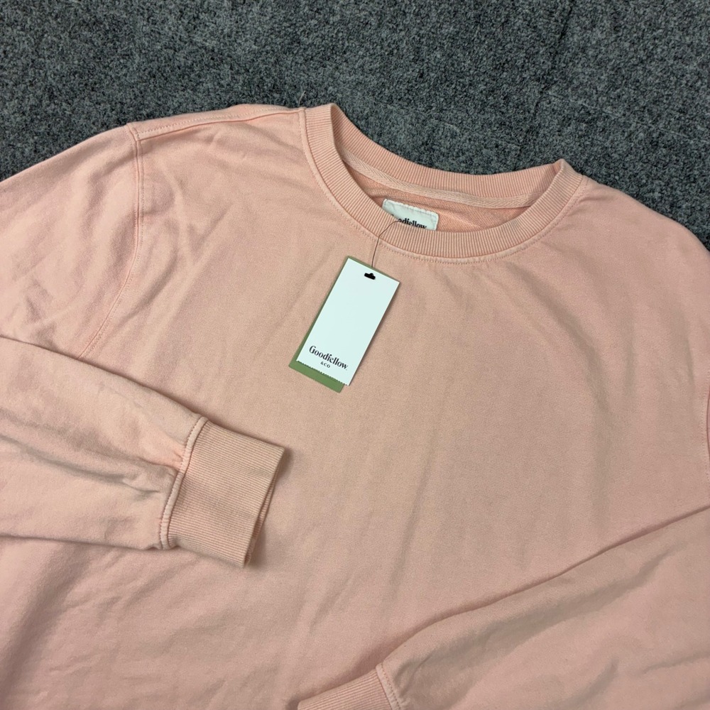 Goodfellow & Co Mens XL Pink French Terry Crewneck Sweatshirt 45KWL7 NWT